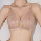 sexy slight stretch lace 4 colors padded bras(asia size)_Black_Gray_Magenta_Nude