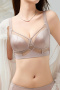sexy slight stretch stitching mesh with underwire padded bras(asia size)_Black_White_Gray