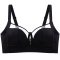 sexy slight stretch stitching mesh with underwire padded bras(asia size)_Black