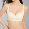 sexy slight stretch solid color shirring traceless padded bras(asia size)_Black_Light Green_Beige