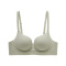 sexy slight stretch gather traceless padded bras(asia size)_Black_Light Green