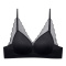 sexy slight stretch mesh trim 4 colors padded bras(asia size)_Black