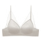sexy slight stretch mesh trim 4 colors padded bras(asia size)_Black_Sky Blue_Beige_Khaki
