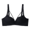 sexy slight stretch 5 colors letter printing padded bras(asia size)_Black