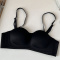 sexy slight stretch 3 colors solid color padded bras(asia size)_Black