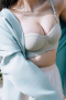 sexy slight stretch 4 colors breathable gather padded bras(asia size)_Black_Gray