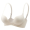 sexy slight stretch solid color gather padded bras(asia size)_Black_Rose Red_Beige