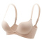 sexy slight stretch solid color gather padded bras(asia size)_Black_Rose Red_Beige_Nude