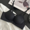 sexy slight stretch 5 colors front buckle traceless padded bras(asia size)_Black