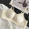 sexy slight stretch 5 colors front buckle traceless padded bras(asia size)_Black_Gray_Beige