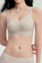 sexy plus size high stretch thin breathable lifting and gathering bra_Black_Gray_Beige_Khaki _Nude
