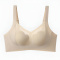 sexy plus size high stretch thin breathable lifting and gathering bra_Black_Gray_Beige_Khaki 