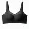 sexy plus size high stretch thin breathable lifting and gathering bra_Black