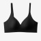 sexy slight stretch thin breathable lifting and gathering bra_Black