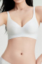 sexy slight stretch thin breathable lifting and gathering bra_Black_White