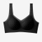 sexy plus size high stretch thin breathable lifting and gathering no trace bra_Black