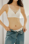 sexy high stretch thin breathable soft comfort lifting and gathering bra_Black_White