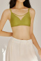 sexy high stretch thin breathable soft comfort lifting and gathering bra_Black_White_Green