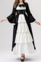 plus size non-stretch 4 colors maxi dress palace lolita costumes_Black
