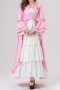plus size non-stretch 4 colors maxi dress palace lolita costumes_Black_Pink