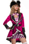 plus size three-piece set pirate costumes(with hat&belt&gloves&neck ring)_Magenta