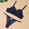 sexy slight stretch embroidery lace with underwire padded bras sets_Black_White_Rose Red_Dark Blue
