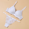 sexy slight stretch embroidery lace with underwire padded bras sets_Black_White