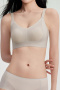 sexy plus size stretch solid color traceless gather padded bras(asia size)_Khaki