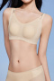 sexy plus size slight stretch letter printing padded bras(asia size)_Beige_Nude