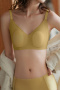 plus size slight stretch 4 colors breathable traceless padded bras(asia size)_Black_Gray_Yellow