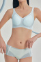 plus size stretch 5 colors traceless gather padded bras(asia size)_Black_Gray_Sky Blue