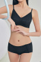 sexy slight stretch 5 colors traceless breathable padded bras(asia size)_Black