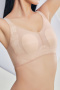 plus size slight stretch gather traceless breathable padded bras(asia size)_Black_Gray_Sky Blue_Beige_Nude