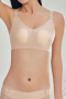 plus size slight stretch gather lifting traceless padded bras(asia size)_Black_Light Purple_Beige_Nude