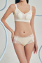 plus size slight stretch gather lifting traceless padded bras(asia size)_Black_Light Purple_Beige