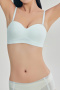 sexy slight stretch 4 colors removable straps gather padded bras(asia size)_Black_Light Green_Sky Blue