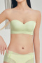 sexy slight stretch 4 colors removable straps gather padded bras(asia size)_Black_Light Green