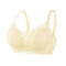 plus size slight stretch lace 5 colors gather padded bras(asia size)_Black_Gray_Pink_Yellow