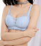 plus size slight stretch lace 5 colors gather padded bras(asia size)_Black_Gray_Pink_Yellow_Sky Blue