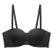 sexy slight stretch 5 colors gather front buckle padded bras(asia size)_Black