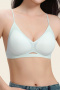 sexy slight stretch 5 colors breathable padded triangle bras(asia size)_Black_Pink_Sky Blue