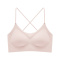 sexy slight stretch 5 colors traceless gather padded bras(asia size)_Black_Pink