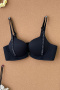sexy slight stretch 4 colors letter printing front buckle padded bras(asia size)_Black