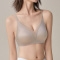 sexy slight stretch mesh edge 4 colors traceless padded bras(asia size)_Black_Gray