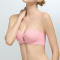 sexy slight stretch 4 colors tube design front buckle padded bras(asia size)_Black_Pink