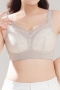 sexy slight stretch 4 colors lace breathable padded bras(asia size)_Black_Gray_Beige_Khaki