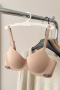 sexy slight stretch 4 colors gather traceless padded bras(asia size)_Black_Sky Blue_Beige_Nude