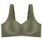 plus size slight stretch traceless breathable padded bras(asia size)_Black_Gray_Rose Red_Dark Green