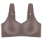 plus size slight stretch traceless breathable padded bras(asia size)_Black_Gray_Rose Red_Dark Green_Brown