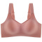 plus size slight stretch traceless breathable padded bras(asia size)_Black_Gray_Rose Red_Dark Green_Brown_Nude_Red Bean Paste